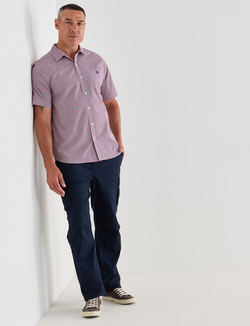 Line 7 Sonny Short Sleeve Shirt, Red & Blue product photo View 03 L