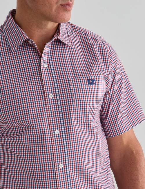 Line 7 Sonny Short Sleeve Shirt, Red & Blue product photo View 04 L