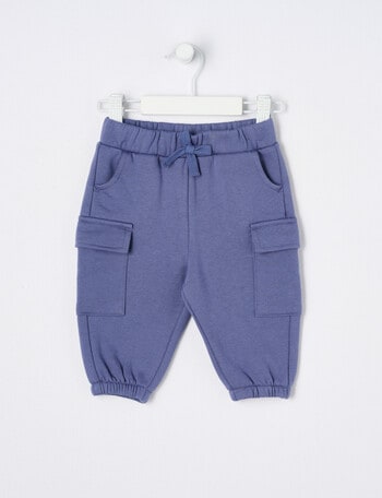Teeny Weeny Play Time Fleece Track Pants, Sky product photo