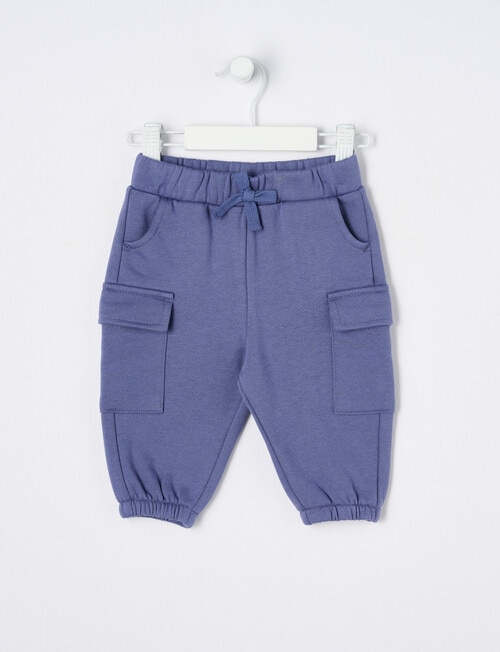 Teeny Weeny Play Time Fleece Track Pants, Sky product photo