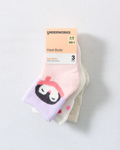 Underworks Stay On Crew Socks, 3-Pack, Penguin product photo View 02 L