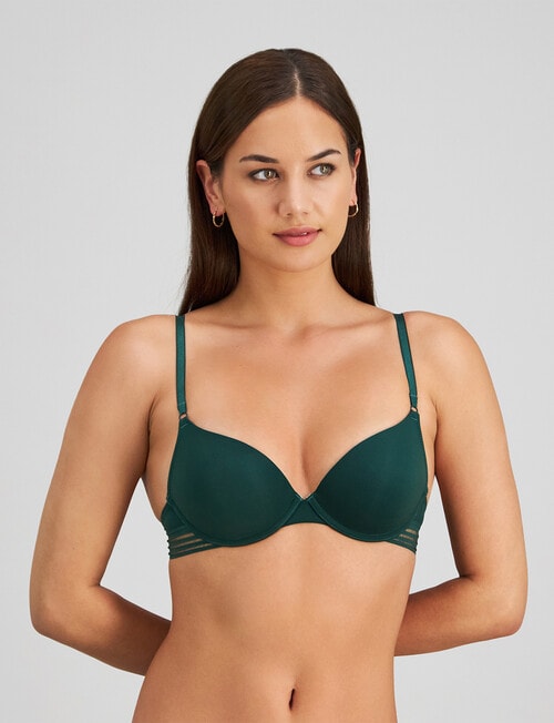 Me By Bendon Stripe Elastic Demi Bra, Rain Forest, A-DD product photo