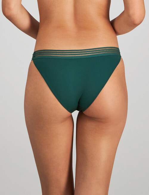 Me By Bendon Stripe Elastic Cheeky Pant, Rain Forest product photo View 02 L