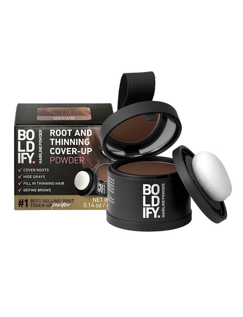BOLDIFY. Root & Thinning Cover Up Powder Medium Brown, 4g product photo