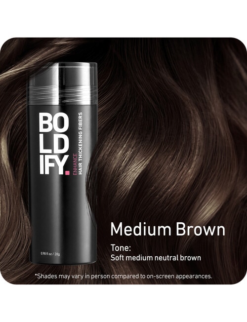 BOLDIFY. Hair Thickening Fibers Medium Brown, 28g product photo View 03 L