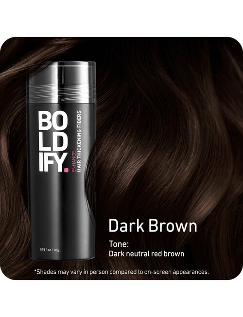 BOLDIFY. Hair Thickening Fibers Dark Brown, 28g product photo View 03 L