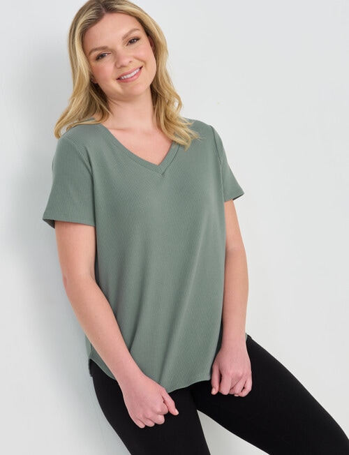 Bodycode Rib Boxy Tee, Sage product photo