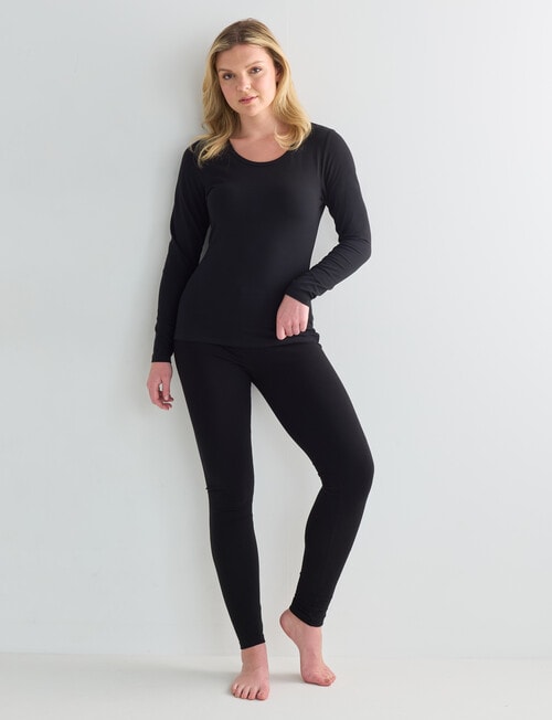 Bodycode Scoop Neck Long Sleeve Tee, Black product photo View 03 L