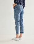 Denim Republic Straight Leg Jean with Turn Up, Mid Wash product photo View 02 S