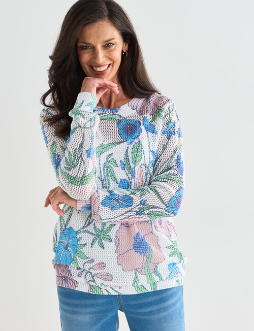 Ella J Floral Jumper, Blue product photo View 05 L