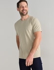 Gasoline Crew Neck Short Sleeve Slub Tee, Beige product photo