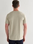 Gasoline Crew Neck Short Sleeve Slub Tee, Beige product photo View 02 S