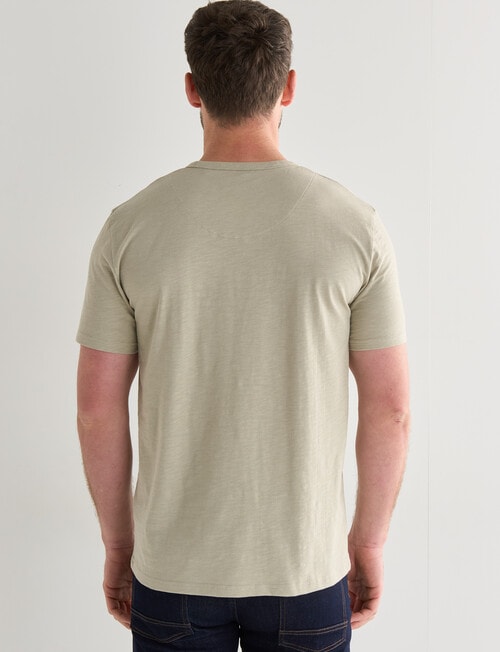 Gasoline Crew Neck Short Sleeve Slub Tee, Beige product photo View 02 L