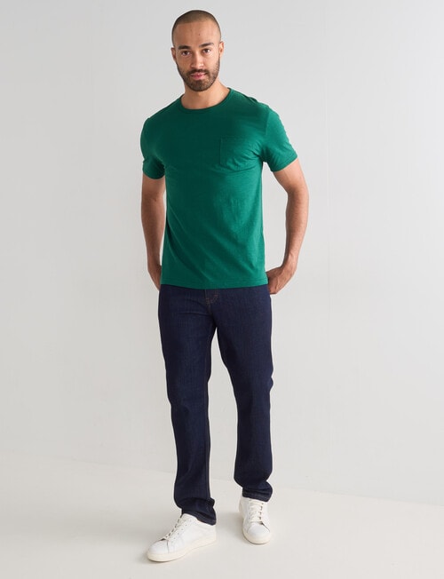 Gasoline Slub Short Sleeve Tee, Emerald Green product photo View 03 L