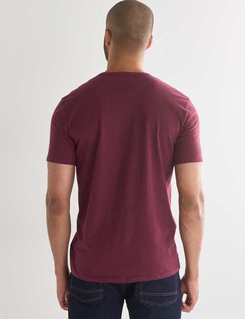 Gasoline Slub Short Sleeve Tee, Cherry product photo View 02 L