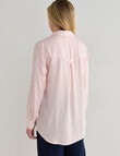 Denim Republic Lyocell Long Sleeve Shirt, Pink product photo View 02 S