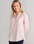 Denim Republic Lyocell Long Sleeve Shirt, Pink product photo
