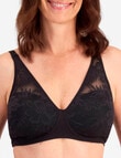 Playtex Ultralight Lace Wirefree Bra, Black, S-2XL product photo