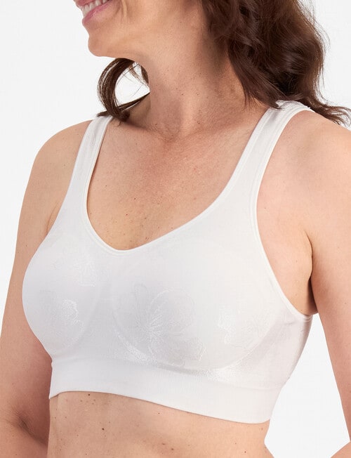 Playtex Comfort Rev Flex Fit Bra, Floral White, XS-2XL product photo View 02 L
