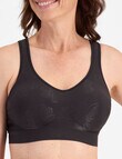 Playtex Comfort Rev Flex Fit Bra, Floral Black, XS-2XL product photo