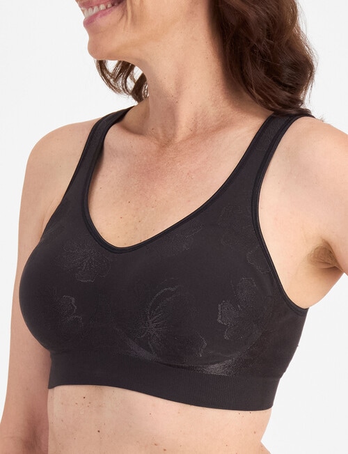 Playtex Comfort Rev Flex Fit Bra, Floral Black, XS-2XL product photo View 02 L