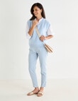 Ella J V-Neck Knitted Vest, Pale Blue product photo View 03 S