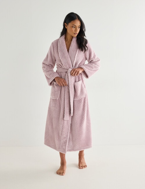 Whistle Sleep Basket Weave Robe, Vintage Pink product photo View 03 L