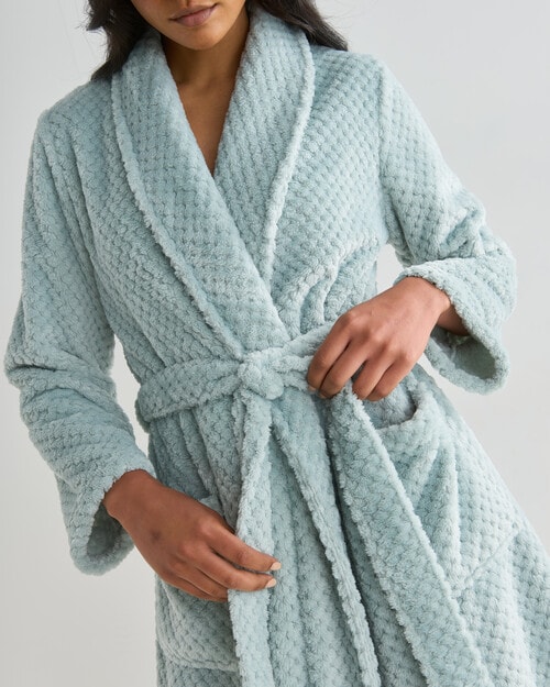 Whistle Sleep Basket Weave Robe, Soft Mint, 8-22 product photo View 04 L