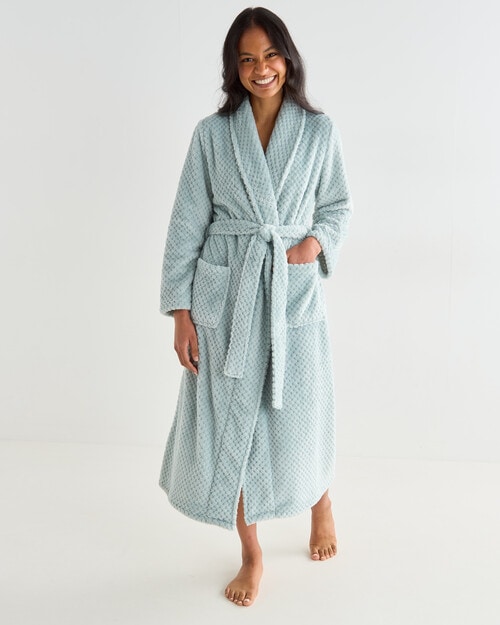 Whistle Sleep Basket Weave Robe, Soft Mint, 8-22 product photo View 07 L