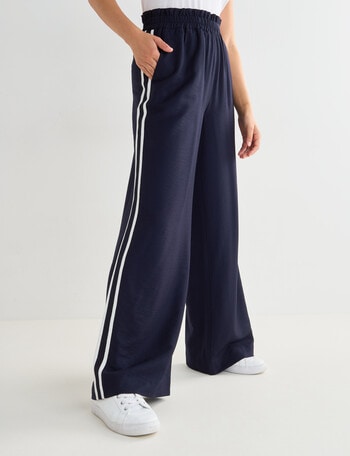 Whistle Sport Stripe Jog Pant, Short Length, Midnight product photo