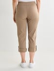 Line 7 Rolled Hem Capri Pant, Brown product photo View 02 S