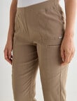 Line 7 Rolled Hem Capri Pant, Brown product photo View 04 S