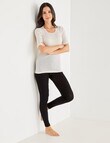 Lyric Thermals Melody Merino Short Sleeve Top, Ivory, XS-2XL product photo View 03 S