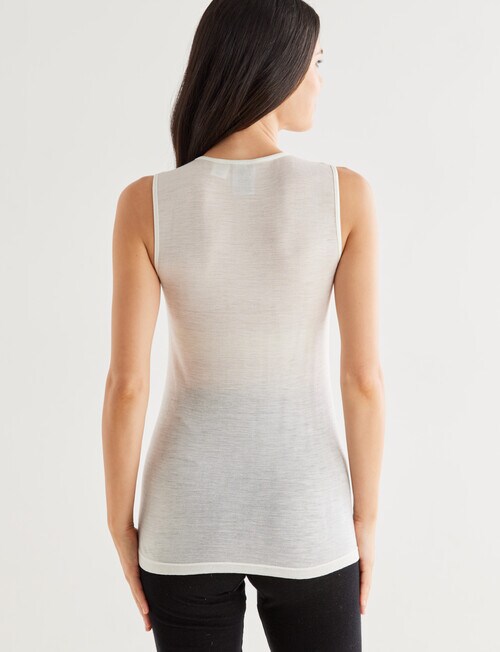 Lyric Thermals Melody Merino Singlet, Ivory, XS-2XL product photo View 02 L