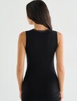 Lyric Thermals Sonata Merino Singlet, Black, XS-2XL product photo View 02 S