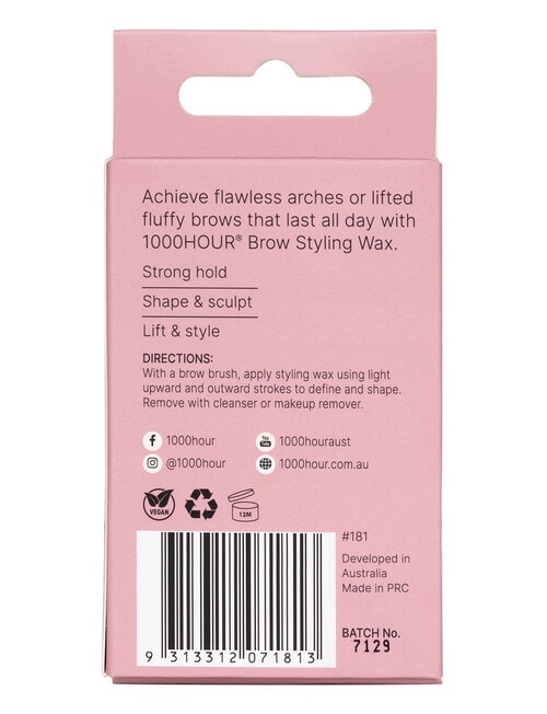 1000HR Brow Styling Wax, Ash Dark Brown product photo View 04 L