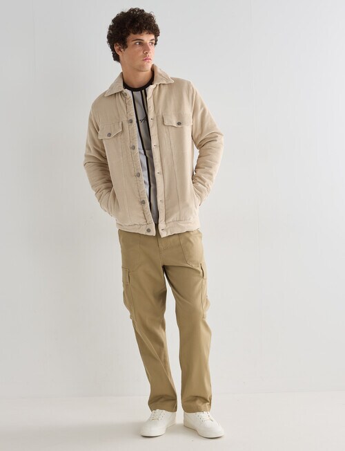 Tarnish Quilted Corduroy Jacket, Bone White product photo View 03 L