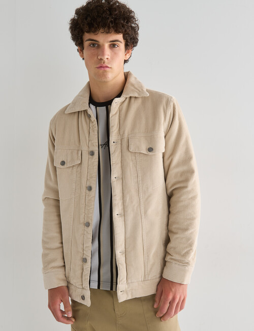 Tarnish Quilted Corduroy Jacket, Bone White product photo View 05 L