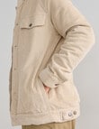 Tarnish Quilted Corduroy Jacket, Bone White product photo View 07 S