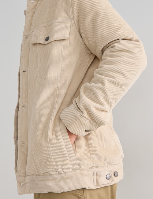 Tarnish Quilted Corduroy Jacket, Bone White product photo View 07 L