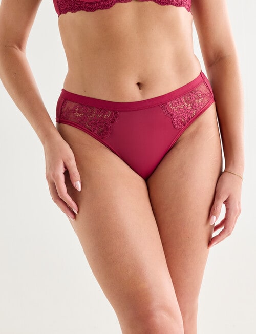 Lyric Chloe Lace Hi Cut Brief, Ruby product photo