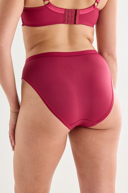 Lyric Chloe Lace Hi Cut Brief, Ruby product photo View 02 L