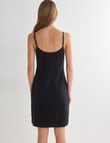 Lyric Cotton Slip Mid Length, Black product photo View 02 S