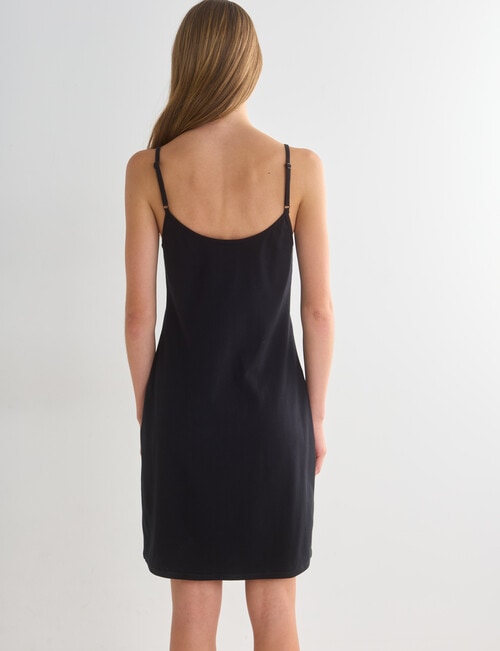 Lyric Cotton Slip Mid Length, Black product photo View 02 L