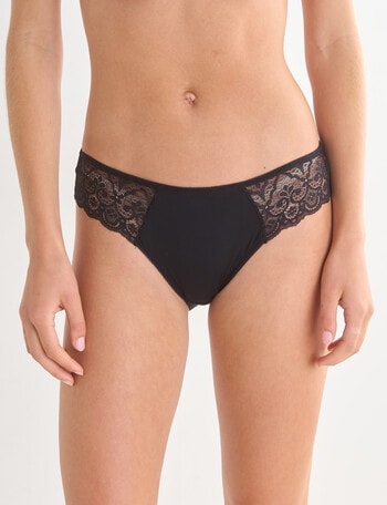 Lyric Lola Lace Bikini Brief, Black product photo