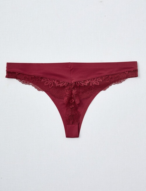 Lyric Zoe Lace G-String Brief, Ruby, 8-18 product photo View 02 L