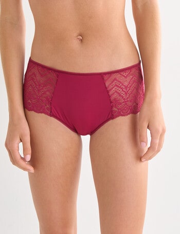 Lyric Lola Lace Boyleg Brief, Ruby product photo