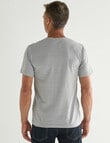 Chisel Ultimate Crew Stripes Tee, Rock product photo View 02 S