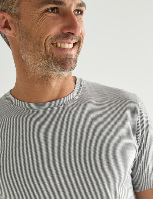 Chisel Ultimate Crew Stripes Tee, Rock product photo View 04 L