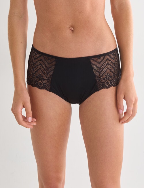 Lyric Lola Lace Boyleg Brief, Black product photo